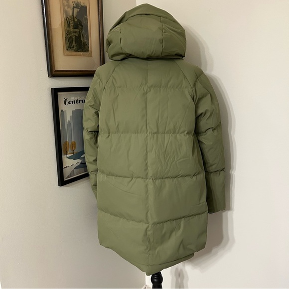 Orolay Olive Green Puffer Jacket with Fleece Lined Hood SZ M - Picture 2 of 6